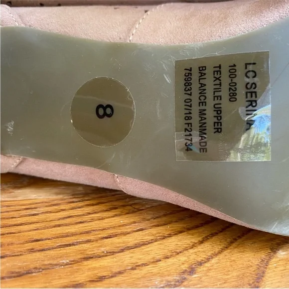 Liz Claiborne Serina Perforated Rose Pink Stiletto Ankle Booties Size 8 - Picture 4 of 7